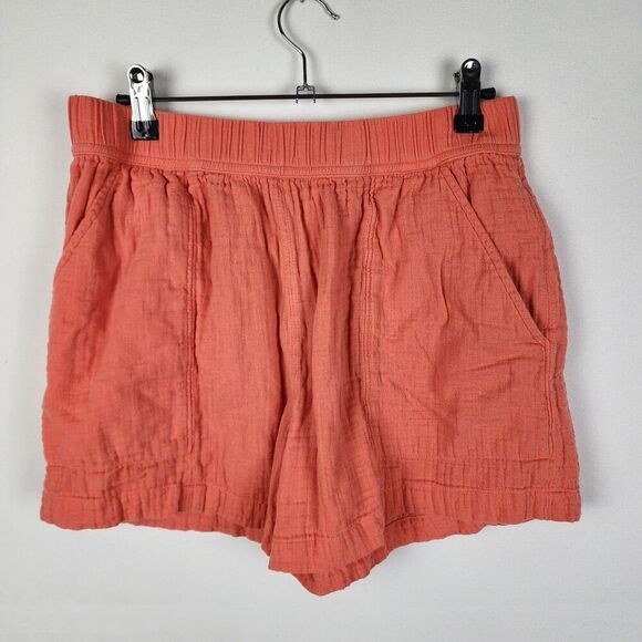Garnet Hill Organic-Cotton Gauze Shorts Coastal Beachy Resort Cruise Size Small - Picture 2 of 7